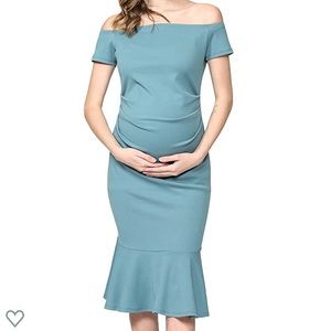 LaClef Women’s Maternity Midi Dress
